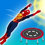 Superhero Flip Jump:Spider Sky