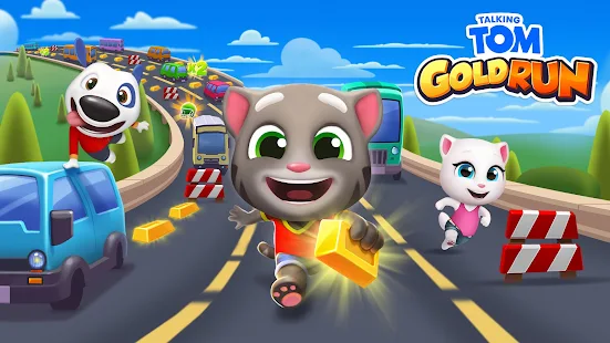 Jogando Talking Tom: Corrida do Ouro - Game (parte 1) 