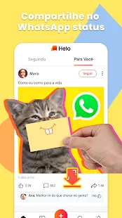 Baixar e jogar Helo - Memes, vídeos engraçados e Whatsapp Status