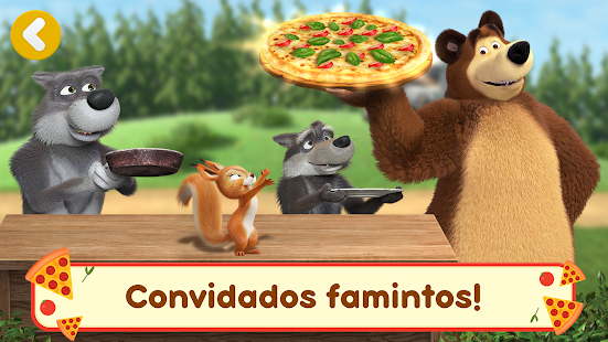 🔴MASHA E O URSO PIZZARIA - Jogo da masha e o urso em português - Masha and  the bear making pizza 