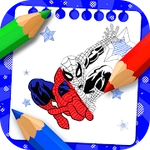 spider super heroes coloring man cartoon boy hero