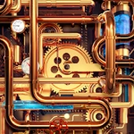Cool Wallpapers and Keyboard - Steampunk Pipes