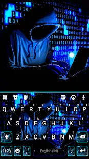 Download and play Neon Blue Hacker Keyboard Background on PC with MuMu  Player