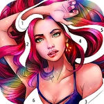 Model Coloring Offline, Cool Girls Paint by Number
