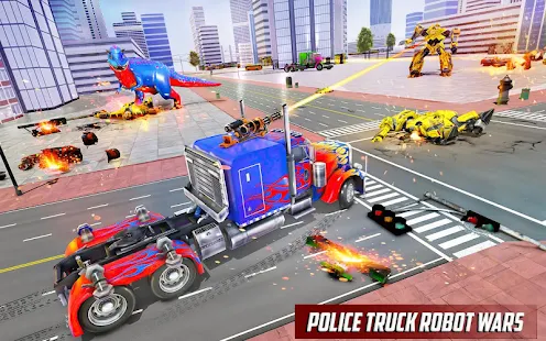 Carro de robô de transformação de ônibus da polícia: jogo de robô real -  simulador de transformação de robô de caminhão de polícia futurista: jogos  multi robat definitivos::Appstore for Android