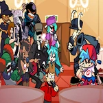 FNF music 3D Battle - Characters Sing vs tabi mod