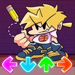 Quiz FNF draw puzzle - sketching puzzle