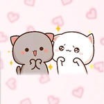 Stickers animados: Peach Mochi Cat