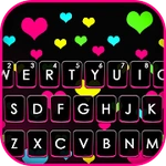 Colorful Love Hearts Keyboard Background