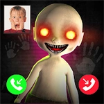 Scary Baby in Yellow Dark House Call Prank