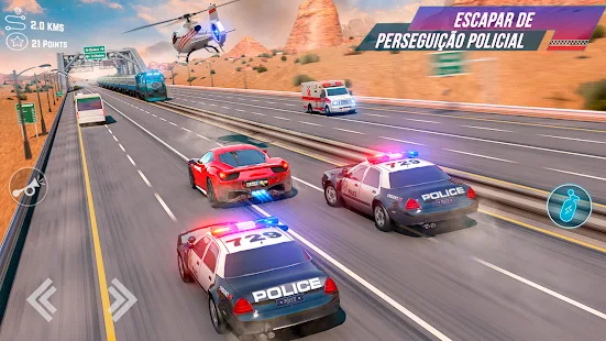 Jogue Corrida de carros: Polícia em perseguição, um jogo de Policiais