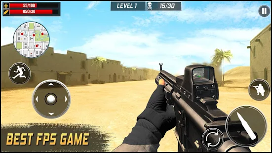 Baixar e jogar Moderno Fps Pistola Atirador Greve: Filmagem Jogos no PC com  MuMu Player