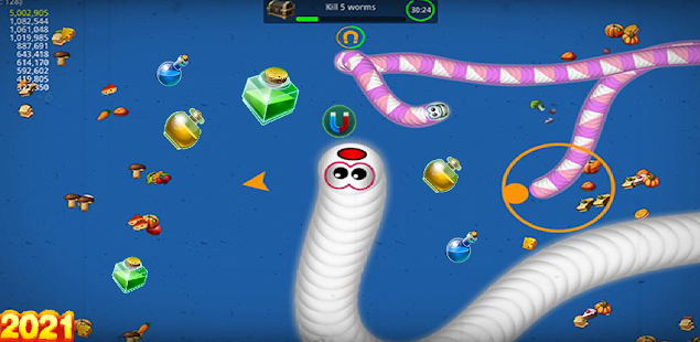 Baixe Snake vs Worms: Fun .io Zone no PC