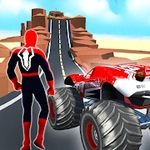 Superhero Mega Ramp Car Stunt - Monster Truck Race