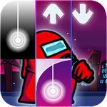 FNF Among Us Mod Piano Tiles