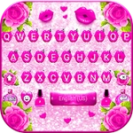 Glitter Pink Girly Keyboard Background