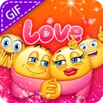 Love Heart Stickers - Emoji GIF