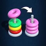 Hoop Sort Puzzle: Color Ring Stack Sorting Game