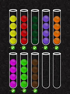 Jogo de quebra cabeça de cores de classificação de bola versão