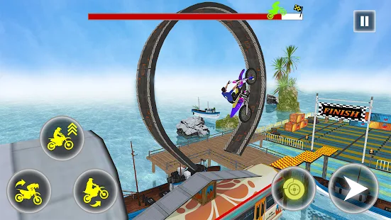 Jogos de acrobacias de bicicleta Motocicleta 3D versão móvel
