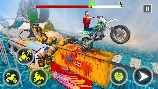 Jogos de acrobacias de bicicleta Motocicleta 3D versão móvel