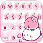 Pink Cute Peach Keyboard Background