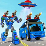 Guerra de carros robô de ônibus
