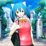 动漫樱花高中女生3D