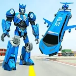 Flying Limo Robot Car Transform: Police Robot Game