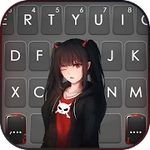 Anime Demon Girl Keyboard Background