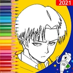 Coloring game for attack on titan