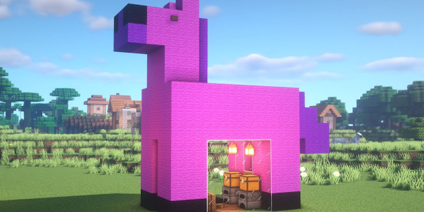 MINECRAFT Casa Rosa 