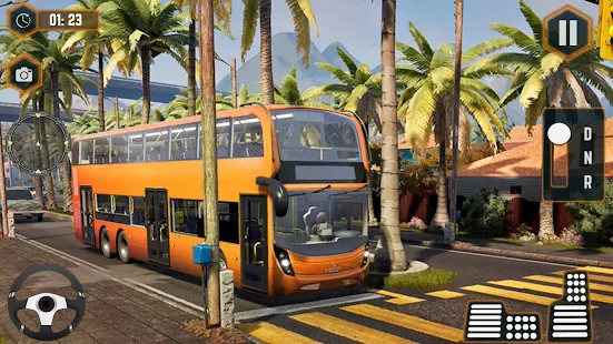 Cidade estacionamento para ônibus 3d