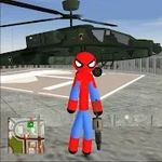 Flying Spider Stickman Super Rope Hero Gangstar