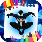 Venom super coloring man hero