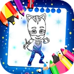 Pj super heroes coloring mask