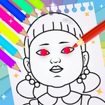 Livre de coloriage jeu de calmar