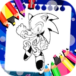 Soni coloring blue hedgehogs