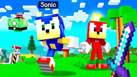 Sonic chega a Minecraft através de conteúdo para download