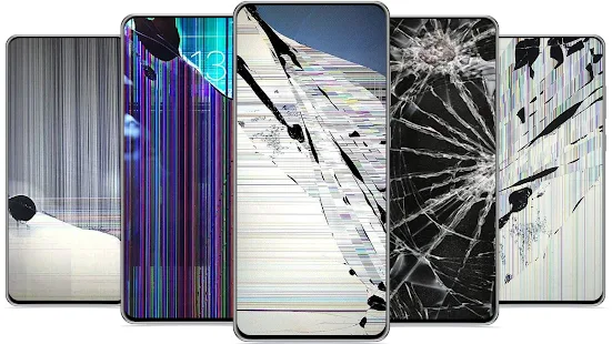 realistic cracked screen wallpaper hd