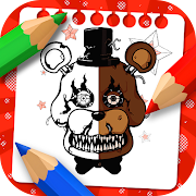 Five coloring nightmare horror