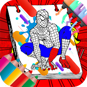 Coloring: Spider Hero Man