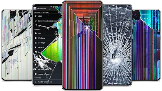 realistic cracked screen wallpaper hd