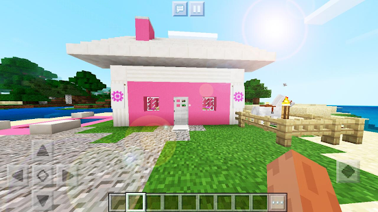 casa no minecraft rosa