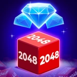 Baixe Chain Cube: um jogo 3D de combinação de 2048 no PC com MEmu