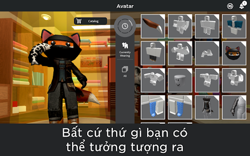 Tạo hình nhân vật theo sở thích với Roblox avatar customization - Sáng tạo và thổi hồn vào nhân vật với hệ thống tùy chỉnh đa dạng của Roblox. Bạn có thể tạo hình mới cho avatar, tùy chỉnh trang phục, phụ kiện và nhiều hơn thế nữa. Hãy chinh phục thế giới game đầy màu sắc với phong cách của riêng bạn.